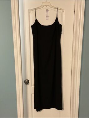 Classic Black Spaghetti-Strap Slip Dress